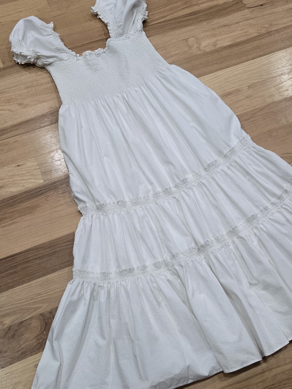 O.p.t. Smocked Midi Tiered Dress
